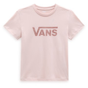 Maglietta da donna Vans Wm Drop V Ss Crew-B rosa/bianco SEPIA ROSE