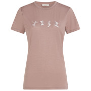 Maglietta da donna Icebreaker Women Merino 150 Tech Lite SS Tee Snow Day rosa Summit