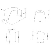 Annesso alla tenda Outwell Wakefield M Tent Connector