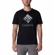 Maglietta da uomo Columbia M Rapid Ridge™ Graphic Tee nero/bianco Black, Hood Nightscape