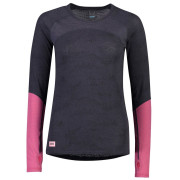 Maglietta sportiva da donna Mons Royale Bella Tech LS grigio/rosa IronMicro/Rosewood