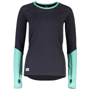 Maglietta sportiva da donna Mons Royale Bella Tech LS grigio/blu MintEdge