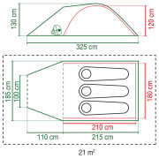 Tenda da trekking Coleman Darwin 3+