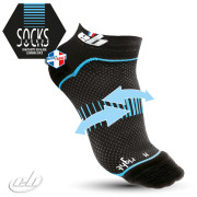 Calze funzionali EB Climbing Carbon socks nero/blu Černá