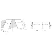 Estensione per tenda da campeggio Outwell Fallcrest Side Panel Set