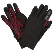 Guanti per bambini Regatta Grippy Gloves II nero/rosa Black/Pink Potion