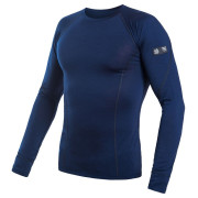 Maglietta funzionale da uomo Sensor Merino Wool Active dl.r. blu scuro Deep Blue