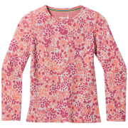 Maglietta sportiva per bambini Smartwool Kids' Classic Thermal Merino Base Layer Crew rosa FESTIVE FUCHSIA FLORAL