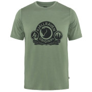 Maglietta funzionale da uomo Fjällräven Abisko Wool Classic SS M verde/nero Patina Green