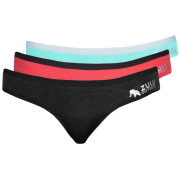 Mutande da donna Zulu Merino 160 Comfort 3 pack mix1 black+coral/black+aqua/grey