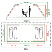 Tenda Coleman Spruce Falls 4 Blackout