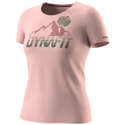 Maglietta sportiva da donna Dynafit Transalper Graphic S/S Tee W rosso/rosa pale rose/5560