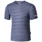 Maglietta da uomo Zulu Merino 160 Short Stripes blu/grigio narrow stripes blue-grey/navy