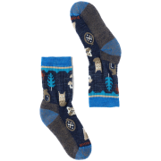 Calzini per bambini Smartwool Kids' Hike Light Cushion Critter Cache C blu scuro Deep Navy