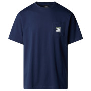 Maglietta da uomo The North Face M Mountain Logo Relaxed S/S Pocket Tee blu scuro Summit Navy