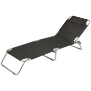 Lettino da spiaggia Bo-Camp Sun lounger with sunscreen nero Black