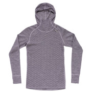 Maglietta sportiva da donna Devold Kvitegga Merino 230 Hoodie Wmn blu ORCHID