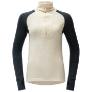 Maglietta sportiva da donna Devold Expedition Merino Silk Zip Wmn nero/beige Ink/Offwhite