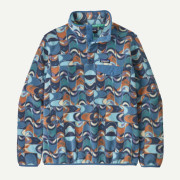 Felpa da donna Patagonia W's LW Synch Snap-T P/O blu Swallowtail Geo: Still Blue