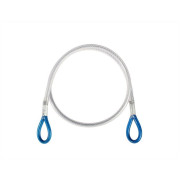 Anello di ancoraggio Singing Rock Steel Lanyard "I" 130 cm argento/blu