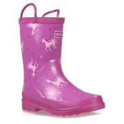 Stivali da pioggia per bambini Regatta Minnow Jnr Welly rosa Unicorn/Rorc
