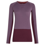 Maglietta sportiva da donna Icebreaker W Mer 200 ZoneKnit LS Crewe viola Dkber/Greplu/Cb