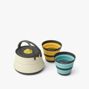 Set di stoviglie Sea to Summit Frontier UL Collapsible Kettle Cook Set 2P 3 Piece beige