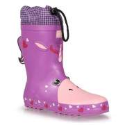 Stivali da pioggia per bambini Regatta Mudplay Jnr rosa Unicorn/Rorc