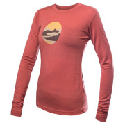 Maglia tecnica da donna a maniche lunghe Sensor Merino Active Triglav arancione terracotta