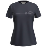 Maglietta sportiva da donna Icebreaker W Mer 150 Tech Lite SS Tee Single Line C blu scuro Midnight Navy