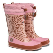 Stivali da pioggia per bambini Affenzahn Rainboot Vegan Puddly Deer rosa Deer