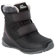 Scarpe da bambino Jack Wolfskin Polar Wolf Texapore Mid Vc K nero/rosa phantom / pink