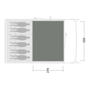 Tappeto per tenda Outwell Cozy Carpet Colorado 6 Air