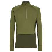 Maglietta funzionale da uomo Icebreaker Men Mer 200 ZoneKnit LS Half Zip verde scuro Dkloden/Spha/Cb