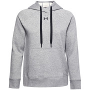 Felpa da donna Under Armour Rival Fleece HB Hoodie grigio Steel Medium Heather / Black / Black