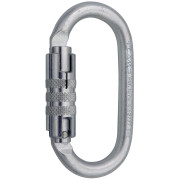 Moschettone Camp Steel Oval Pro 2Lock argento