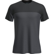 Maglietta funzionale da uomo Icebreaker Men Merino 125 Cool-Lite™ Sphere III SS Tee Colour Block grigio/nero Graphite Heather/Black/Cb