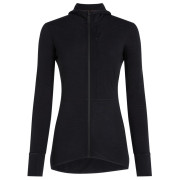 Felpa tecnica da donna Icebreaker Women Merino Blend 200 RealFleece™ Descender LS Zip Hoodie nero Black