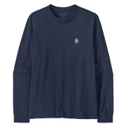 Maglietta da uomo Patagonia M's L/S MW Hut Tripper Skyline T-Shirt blu New Navy