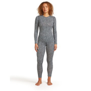 Maglietta sportiva da donna Icebreaker Women Merino 200 Oasis LS Crewe Flock Forms AOP