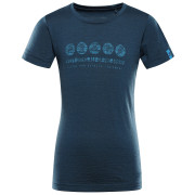 Maglietta da bambino Alpine Pro Mereno 2 blu MOROCCAN