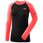 Maglietta sportiva da donna Dynafit Alpine Pro W L/S Tee nero/arancio 6A11 - ultra coral/0936