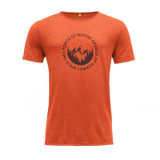 Maglietta funzionale da uomo Devold Leira Merino 130 Tee Man arancione Brick