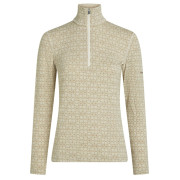 Maglietta sportiva da donna Icebreaker Women M 260 Tech Vertex LS HZ AlpGeo beige/bianco Undyed/Cumin/J