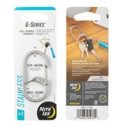 Moschettone ausiliario Nite Ize G-series #3 argento Stříbrná