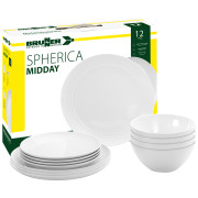 Set di stoviglie Brunner Spherica Midday bianco