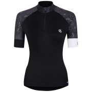 Maglia da ciclismo per donna Dare 2b Follow Through Jrsy nero Black/Black Dash Animal