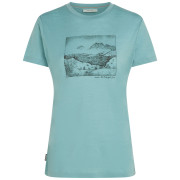 Maglietta da donna Icebreaker Women Merino 150 Tech Lite SS Tee Terrain azzurro Hydro