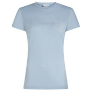Maglietta sportiva da donna Icebreaker Women M 150 Tech Lite SS Tee IBStitchlin azzurro Zinc Blue