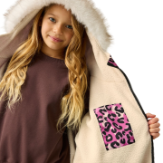 Cappotto impermeabile per bambini Regatta Junior Waterproof Changing Robe Pro Pink